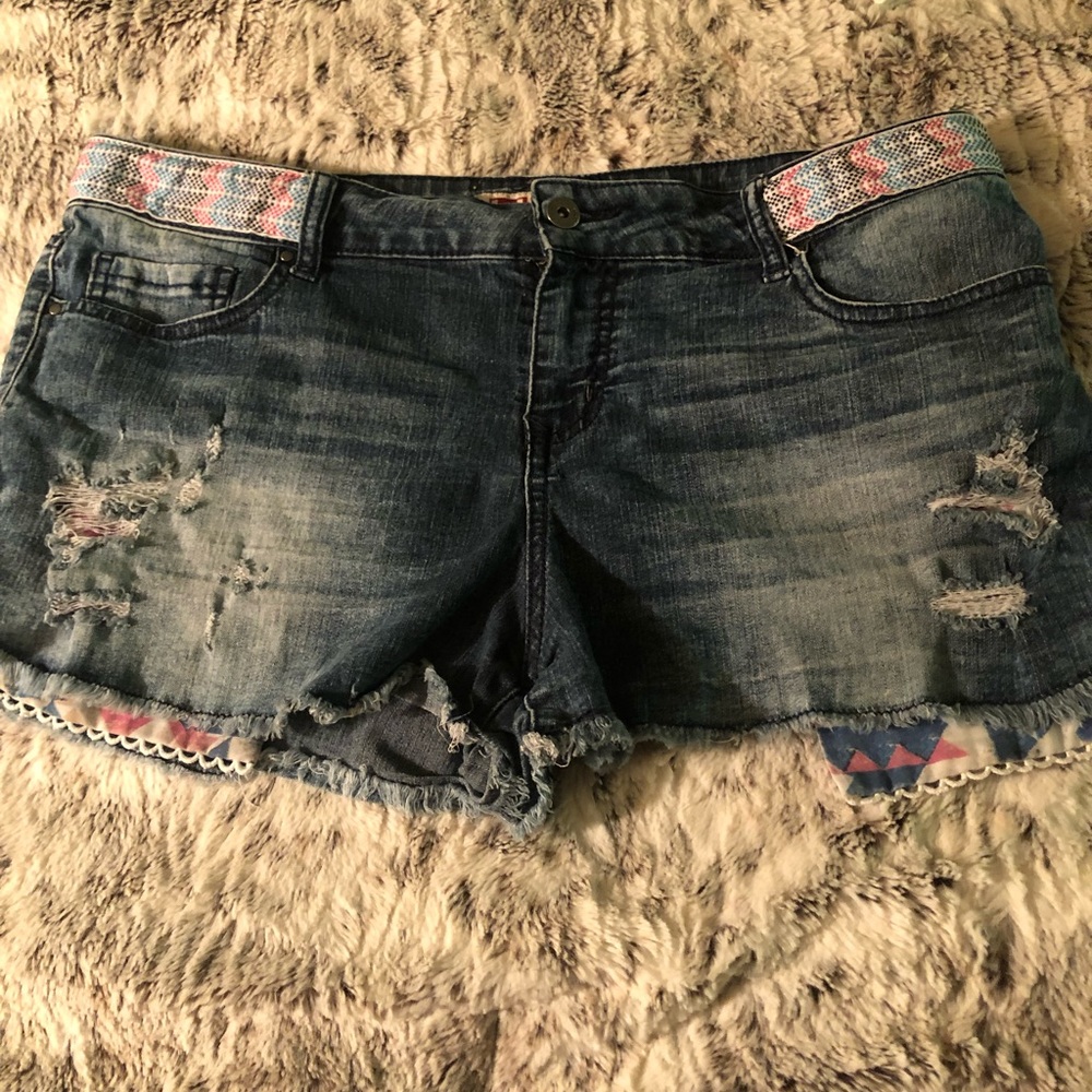 Denim shorts
